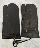 Scarce Pair Of Luftwaffe Leather Flying Gloves