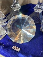 Large Crystal diamond shaped paperweight