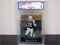 2004 BOWMAN CHROME #106 TOM BRADY GRADED 9