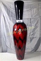 41 " BLACK AND RED VASE