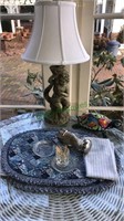 Figural lamp, decorative pottery turtle,