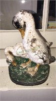 Cast iron duck doorstop, about 8 1/2 inches tall