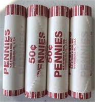 4 rolls 2009 Lincoln Cents Professional Years