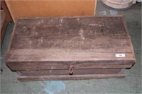 Antique Wooden Tool Chest, Bottom Rotting