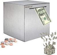 HIZGO Safe Piggy Bank Made Stainless Steel Adult