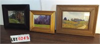 3 framed original works of art