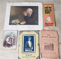 Print From 1948 and Assorted Vintage Items