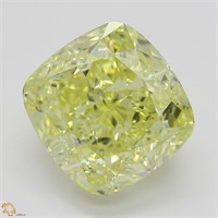 4.38ct,Yellow/VS1,Cushion cut GIA Diamond