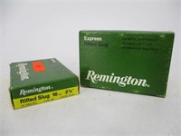 Lot (2) Boxes 16 Ga. Remington Rifled Slugs