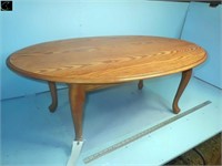 42" X 24" Oval Oak Coffee Table