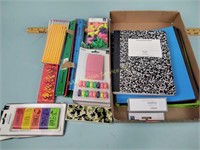 Pencils, erasers, no pads, staples new stock