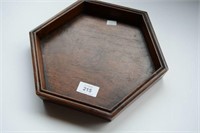 Chinese hexagonal wooden tray,