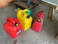 3-gas/diesel cans & funnel