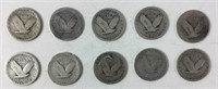 Silver Standing Liberty Quarters Lot of 10