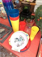 Plastic cups & bowls
