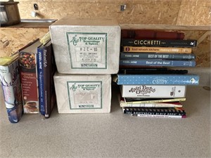 Cookbooks, spices, kitchen lot
