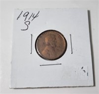 1914 S Lincoln 1 Cent Coin