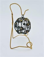 MC Hand Woven Wire & Beaded Ornament