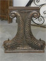 Cast Metal Twin Dolphins Table Base