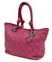 LADY DIOR PINK CANNAGE PRINT CANVAS TOTE BAG