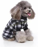 Small Dog Sweater  Plaid  X-Large  White & Black