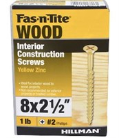 Fas-n-Tite #8x2-1/2" Zinc Interior Wood Screws$27