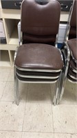 Lot of 7 metal chairs