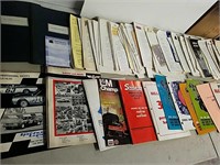 Vintage stats and paperwork, magazines and more