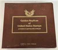 (41) 22KT GOLD REPLICAS OF U.S. STAMPS BOOK