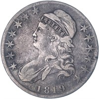 1819 Capped Bust Half Dollar VF Grade