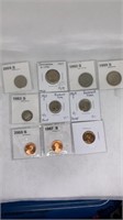 Group of mixed PROOF coins (10)
