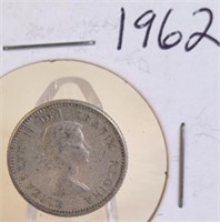 1962 Elizabeth II Canadian Silver Dime