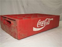 Red Plastic Coca Cola Crate 4 1/2" T x 18 1/2" W