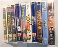 Lot of 10 VHS Childrens Movies
