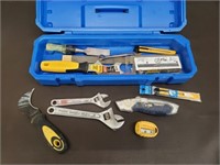 Small Kobalt Plastic Tool Box w/ Assorted Tools