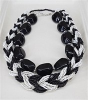 Black & White Glamour Boho Necklaces