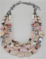 Ruby Rd Pink Lemonade Chunky Necklace