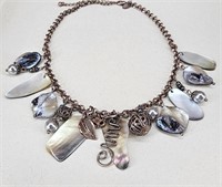 Lia Sophia Abalone Shell Charming Necklace