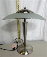 Vintage Art Deco Nickel? Touch Lamp with