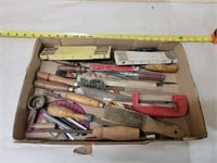 Tool Lot Wooden Folding Rule, Files, and More
