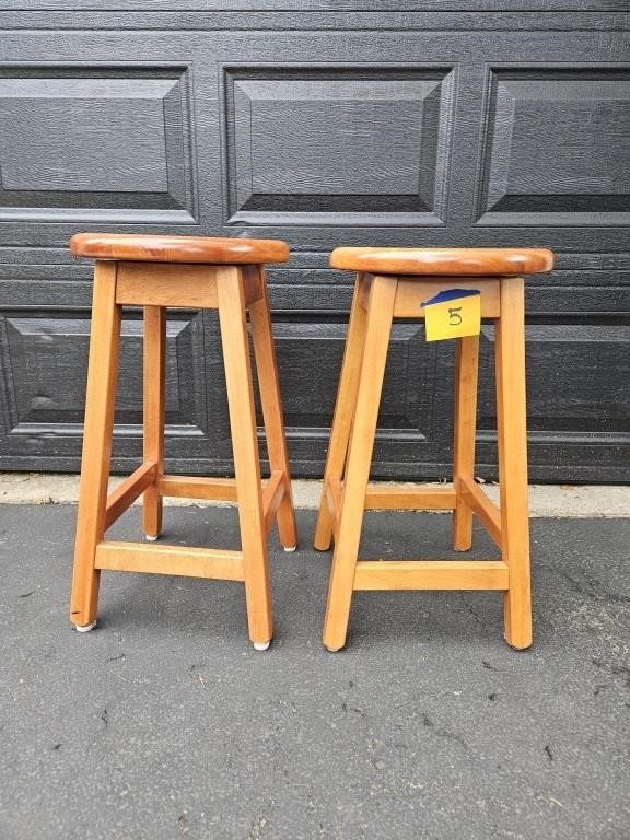 Wooden bar stools