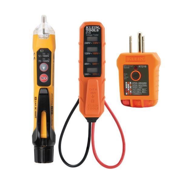 Klein Tools 3-Piece AC/DC Voltage Tester, Non-Cont