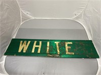 2-Sided Street Sign 24"x6" "WHITE"