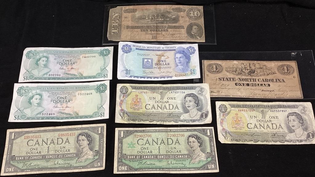 ASSORTED PAPER MONEY, CONFEDERATE STATES OF