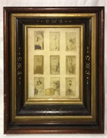 Group Of 9 Framed Portrait Photographs