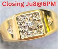$1200 10K  3.35G Diamond 0.03Ct  Ring