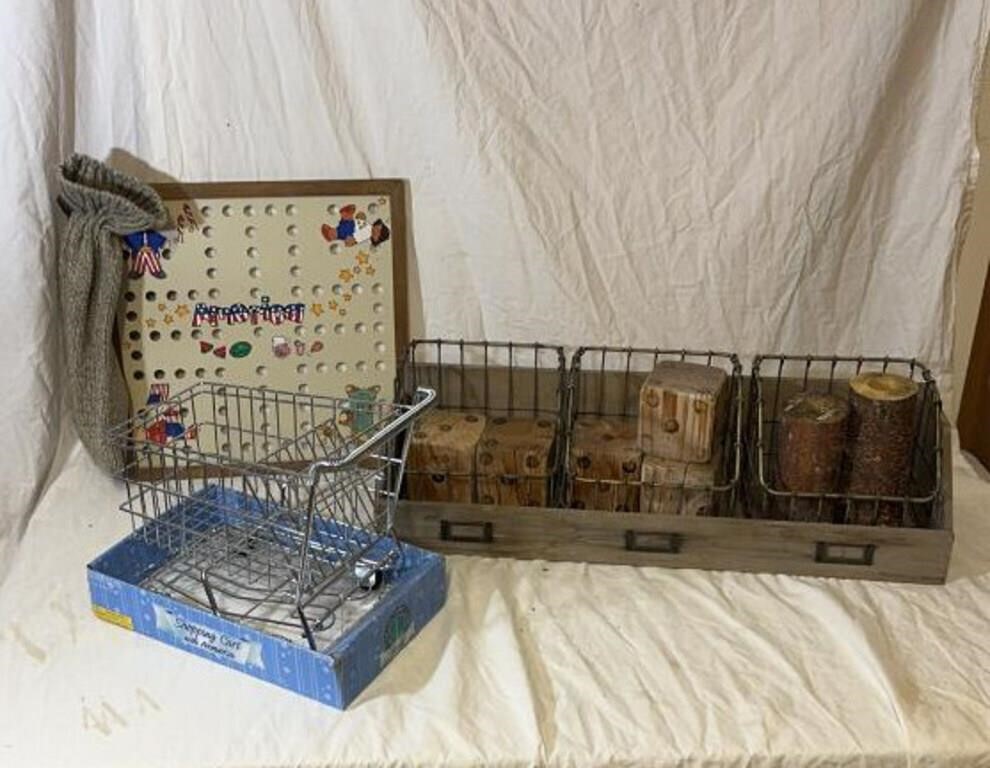 Marbles Board Game, Miniature Shopping Cart