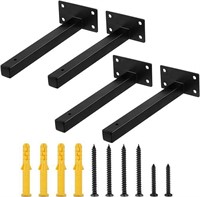 20$-4 Pack 8 Inch Black Shelf Brackets, Industrial