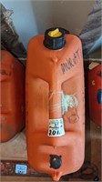 Portable Fuel Tank and Muriatic Acid Contents