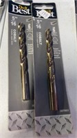 2 New Cobalt Drill bits